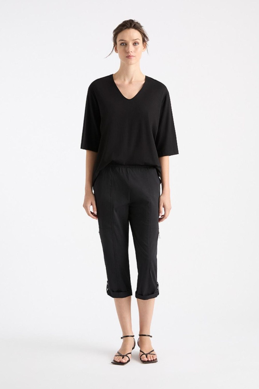 Bottoms Mela Purdie | Cropped Zip Cargo | Black