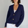 Tops Mia Fratino | Thea Button Cardi | French Navy