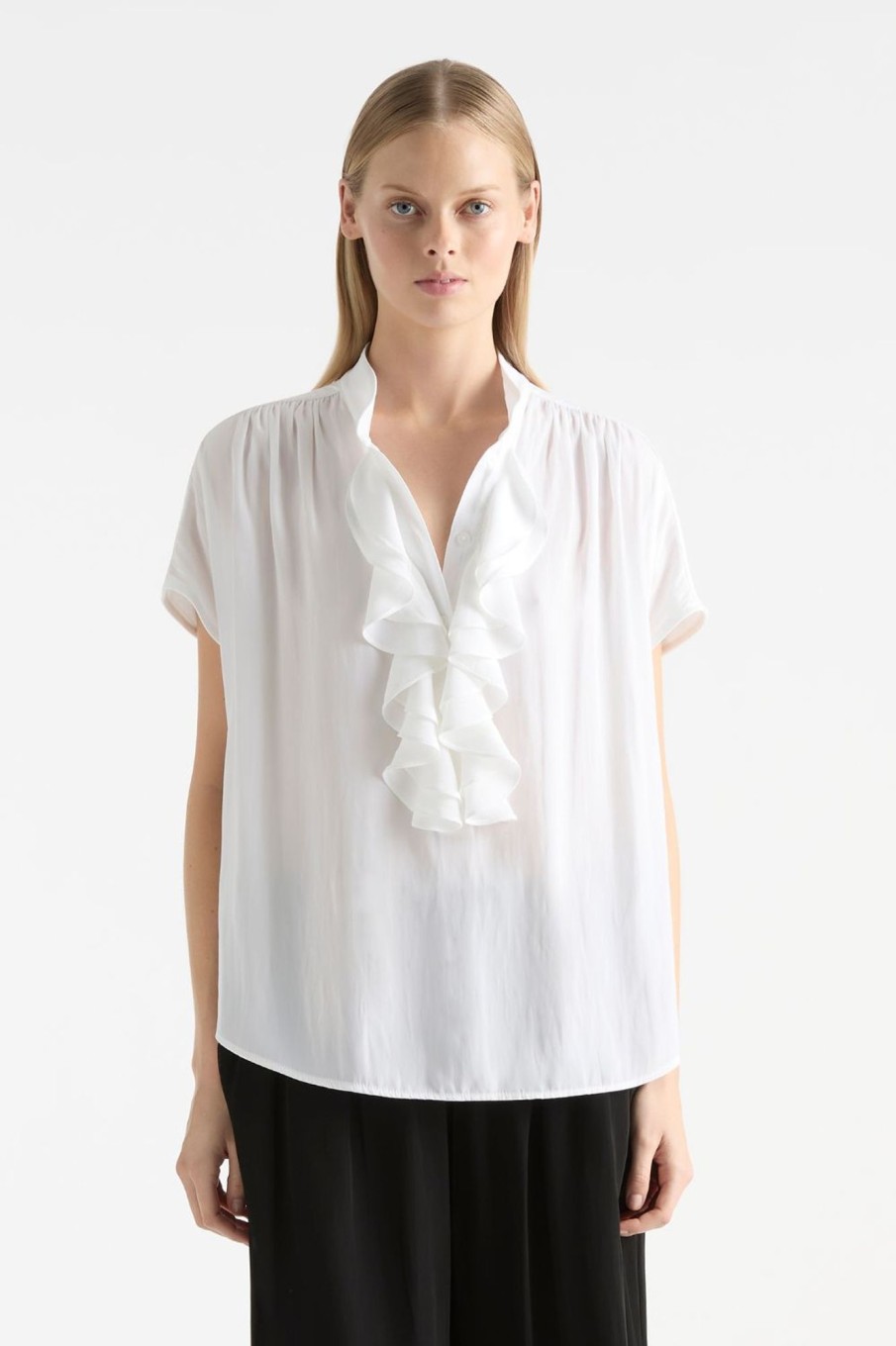 Tops Mela Purdie | Trellis Shell | White