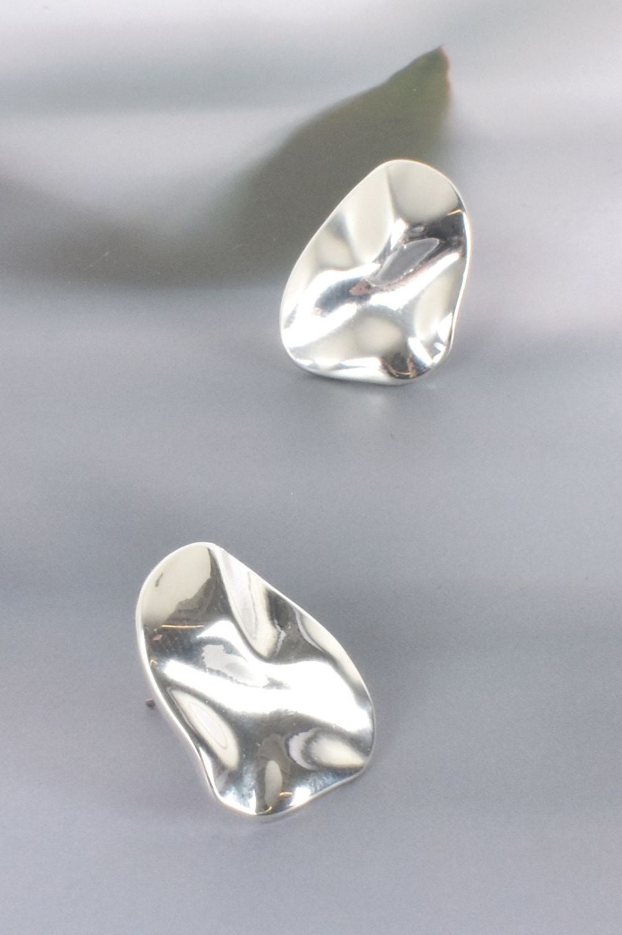 Accessories Adorne | Hammered Metal Stud Earrings | Silver