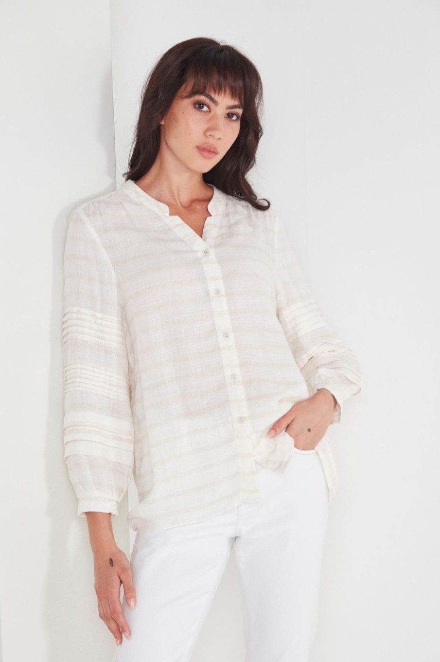 Tops Verge | Wisdom Shirt | White Stripe