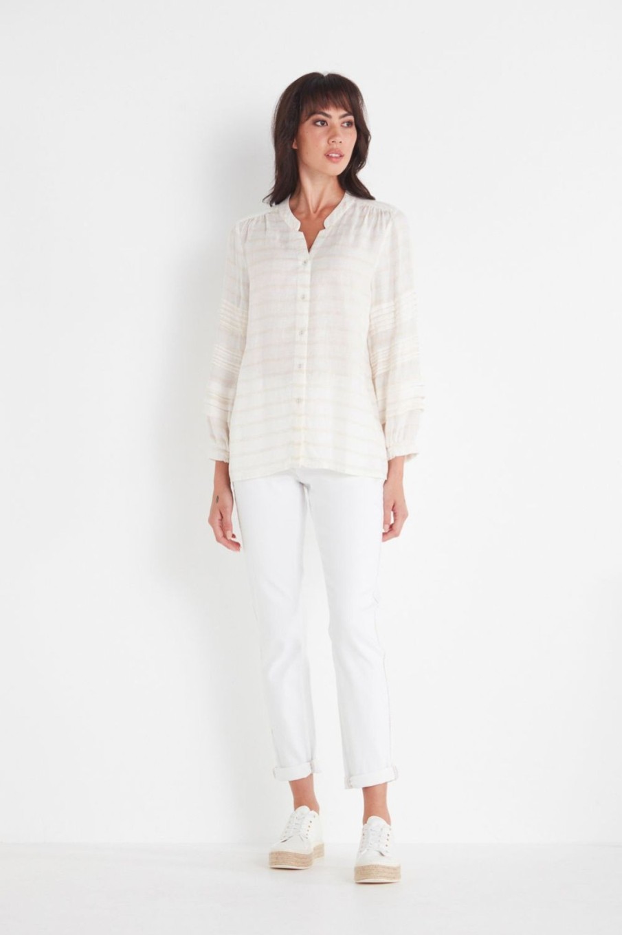 Tops Verge | Wisdom Shirt | White Stripe