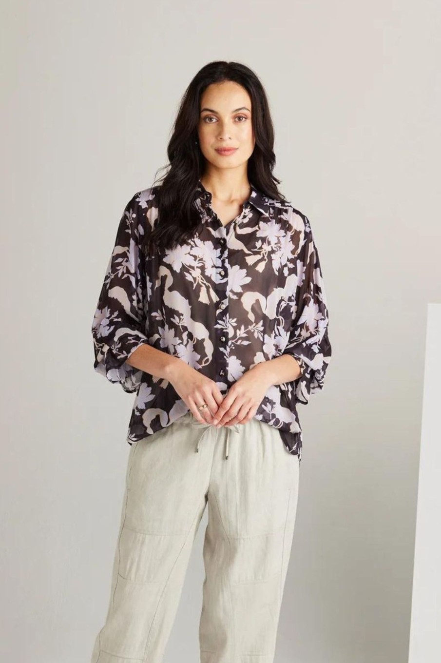 Tops Lania | Sander Shirt | Plum Print