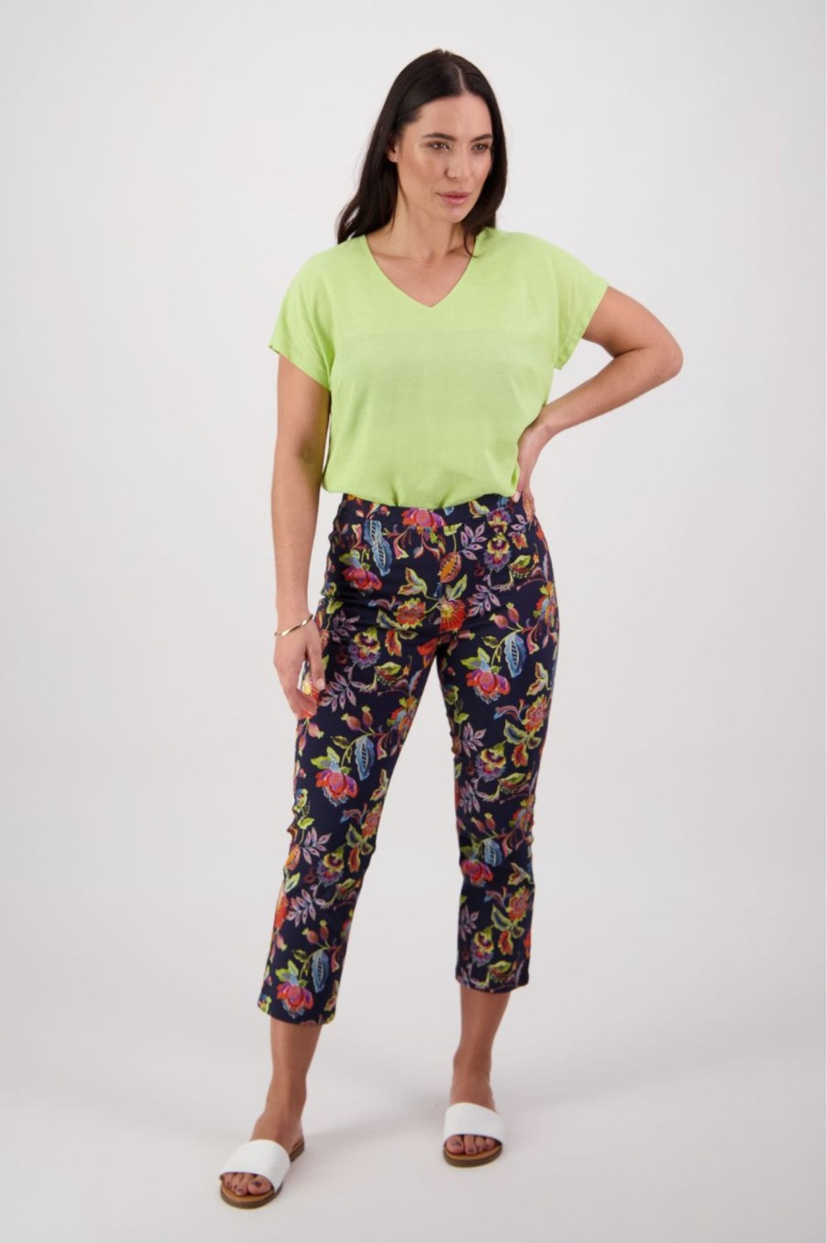 Bottoms Vassalli | Printed Lightweight Slim Leg 7/8 Pant | Brazil