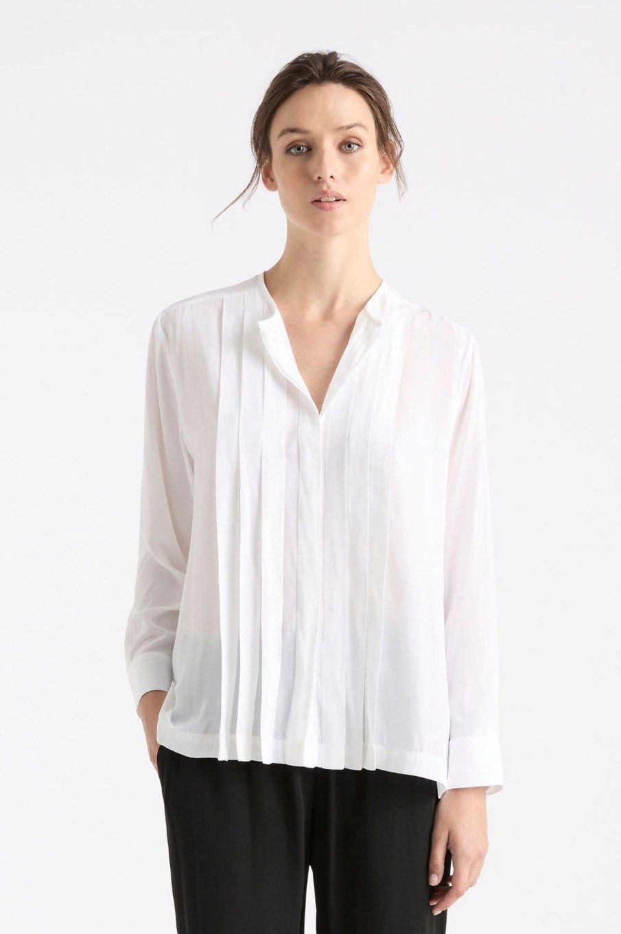 Tops Mela Purdie | Knife Pleat Blouse | White