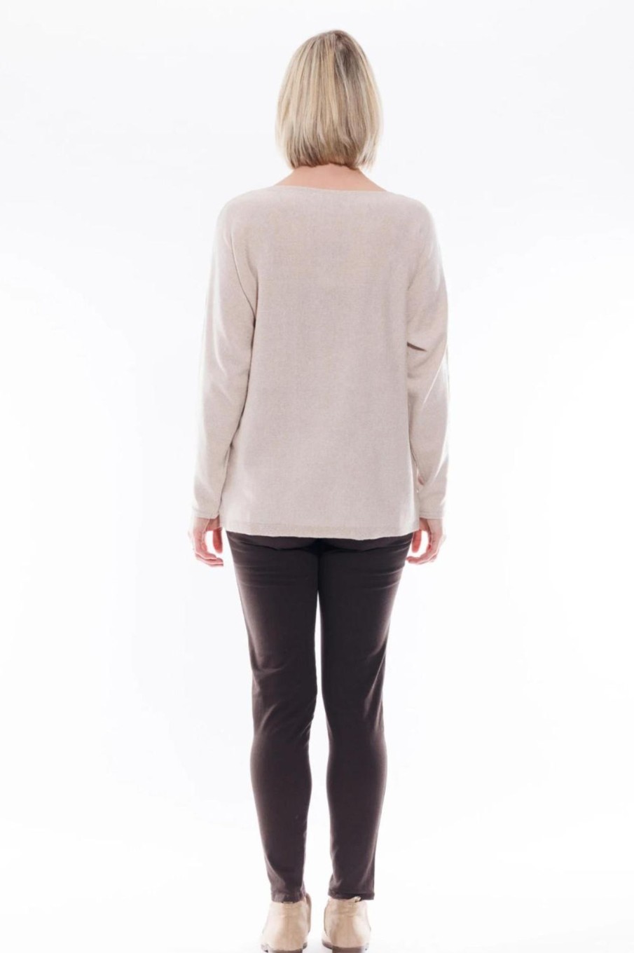 Tops Fashion Express | Batwing Jumper | Natural/Gold