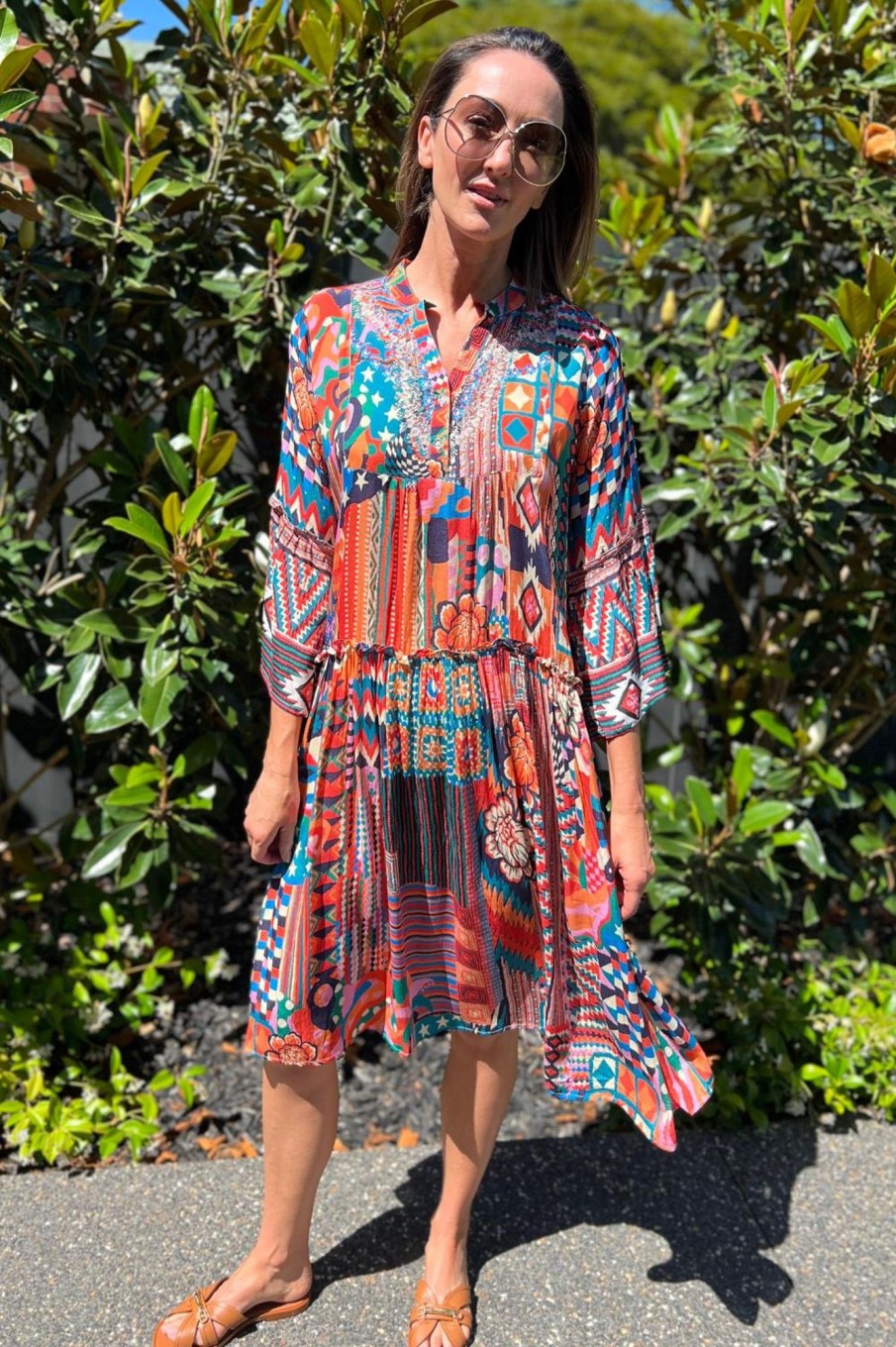 Dresses Silvermaple Collection | Paige Frill Dress | Moroccan