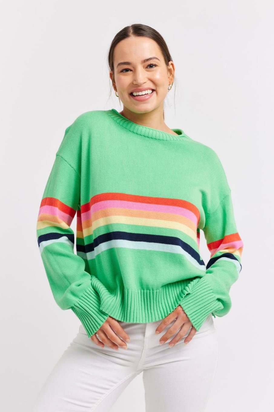 Tops Alessandra | Rainbow Bella Jumper | Apple