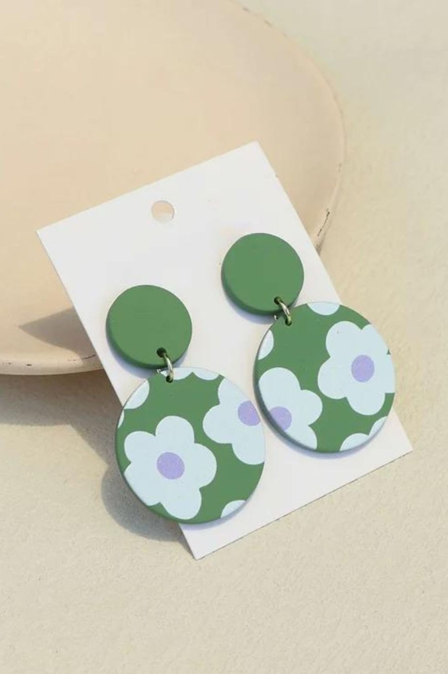 Accessories Silvermaple Collection | Ava Floral Earrings | Green