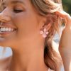 Accessories Adorne | Little Daisy Stud Earrings | Pink Gold