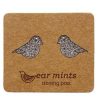 Accessories Fabienne | Ear Mints Cubic Bird Stud | Silver