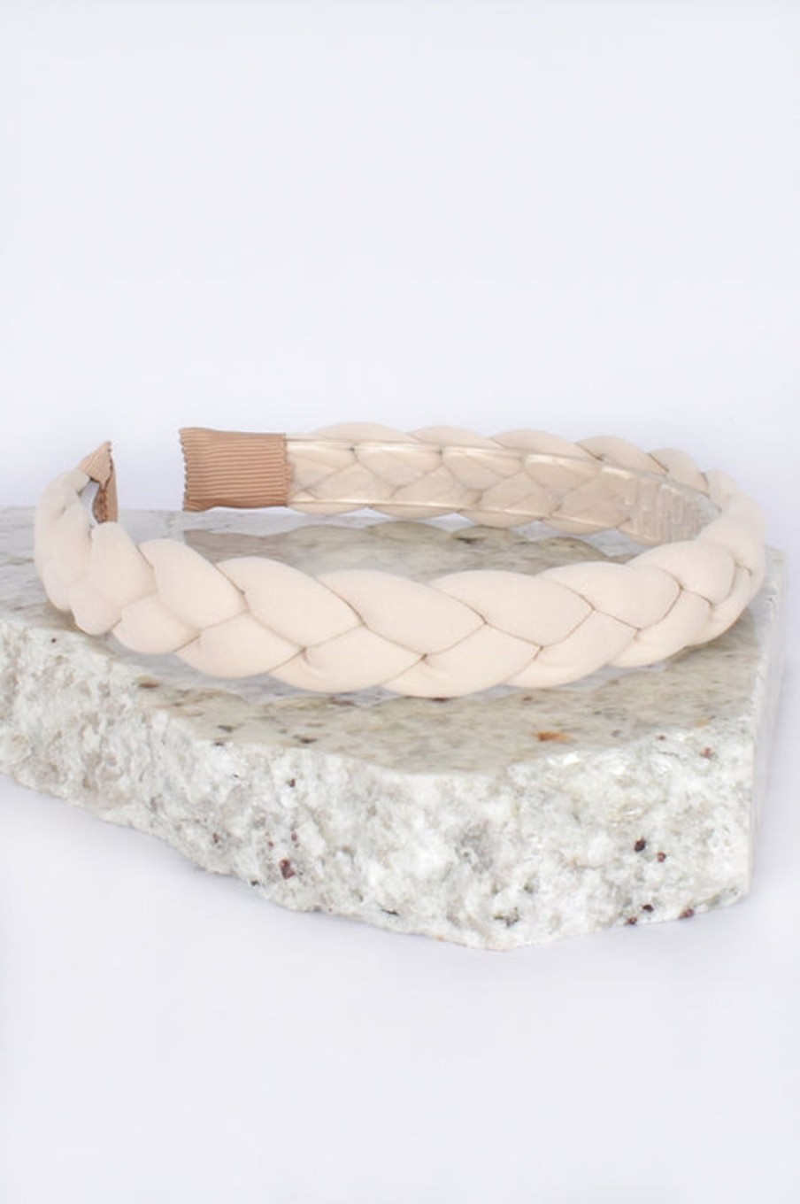 Accessories Adorne | Plait Plush Headband | Nude