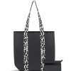 Accessories Punch Neoprene | Neoprene Tote Leopard Strap | Charcoal