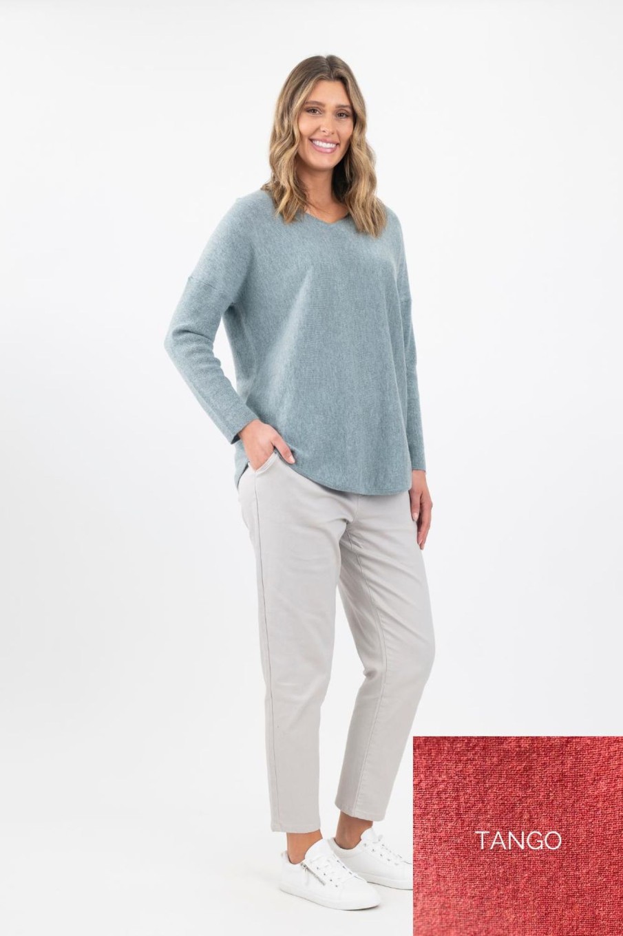 Tops Maglia | Cashmere Blend V Neck | Tango