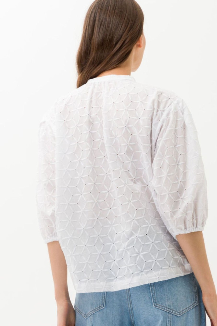 Tops Brax | Viv Blouse | White Embroidery