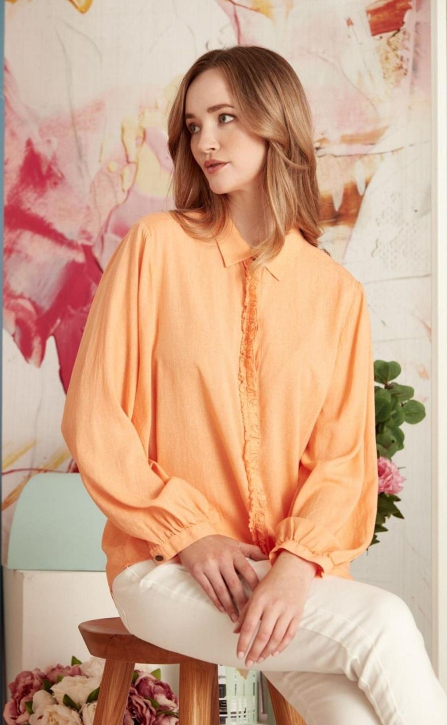 Tops Verge | Flare Shirt | Melon