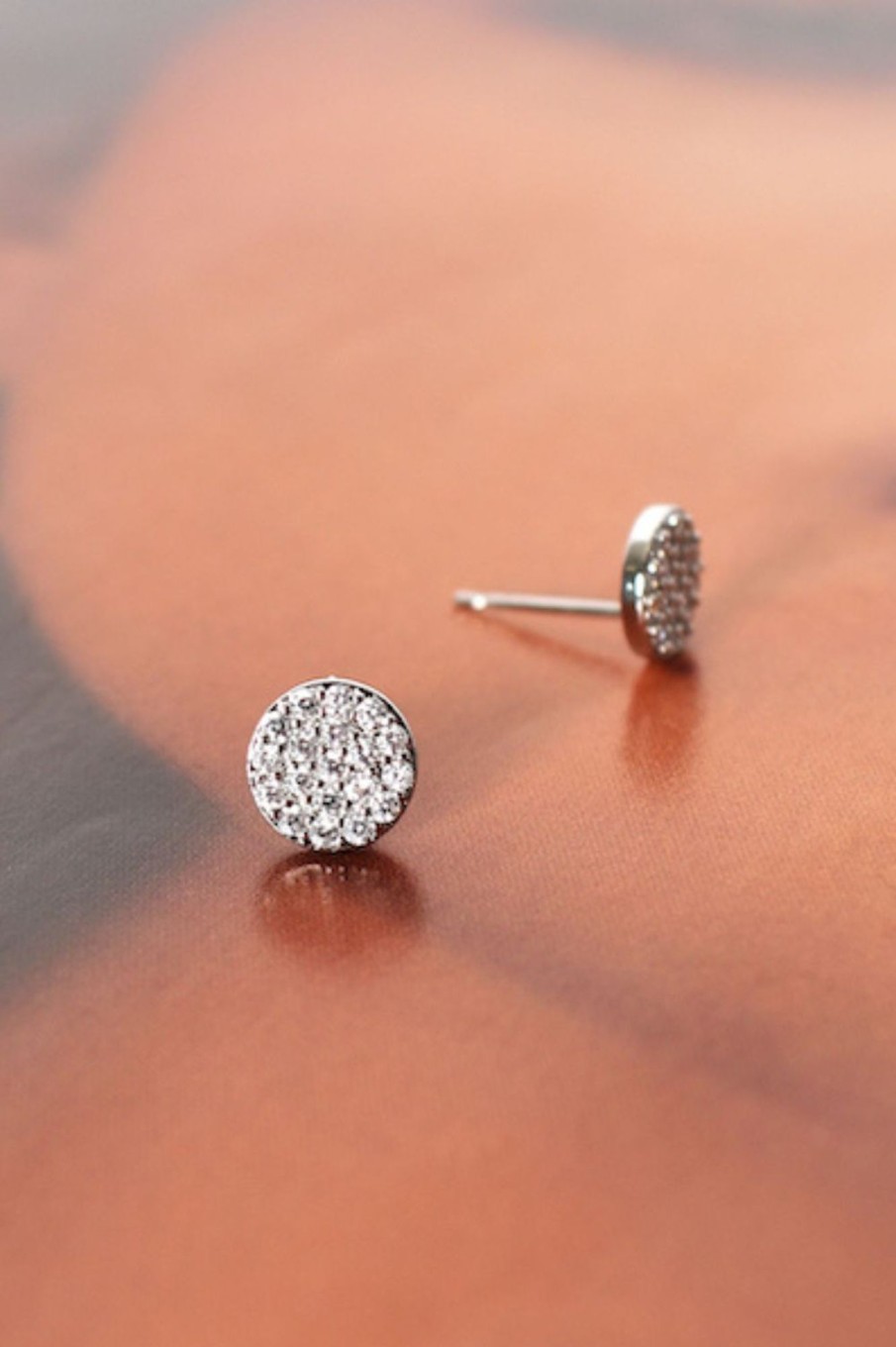 Accessories Adorne | Cz Diamante Stud Earrings | Gold / Crystal