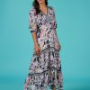 Dresses Loobie's Story | Decoupage Midi Dress | Indigo Multi