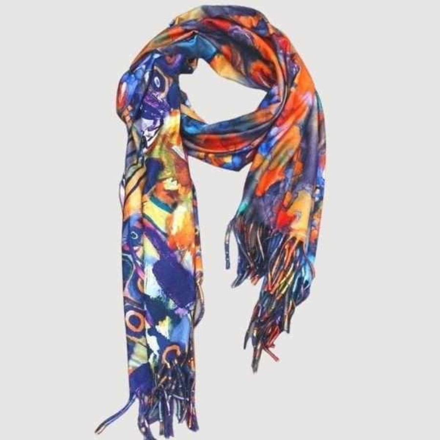 Accessories Silvermaple Collection | Art Nouveau Scarf | Blues