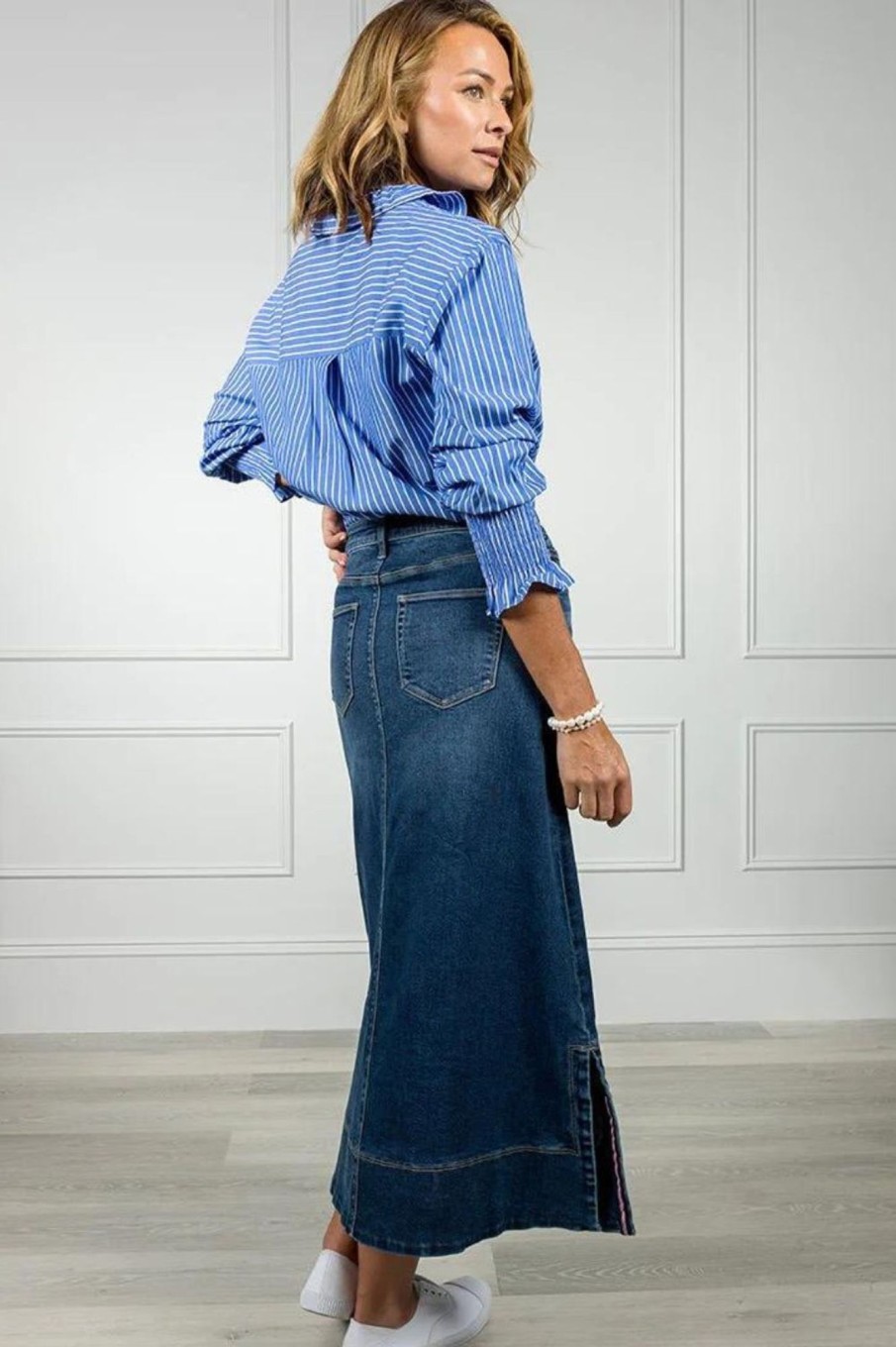 Bottoms Zjoosh | Madison Denim Skirt | Indigo Denim