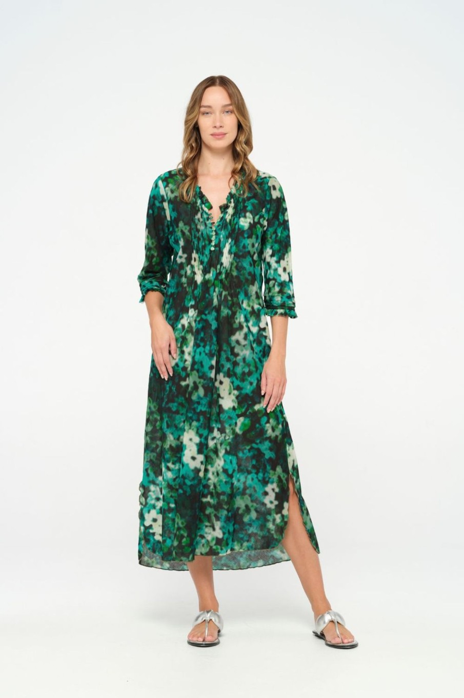 Dresses Oneseason | Long Poppy Dress | Seagrass Bay | Emerald