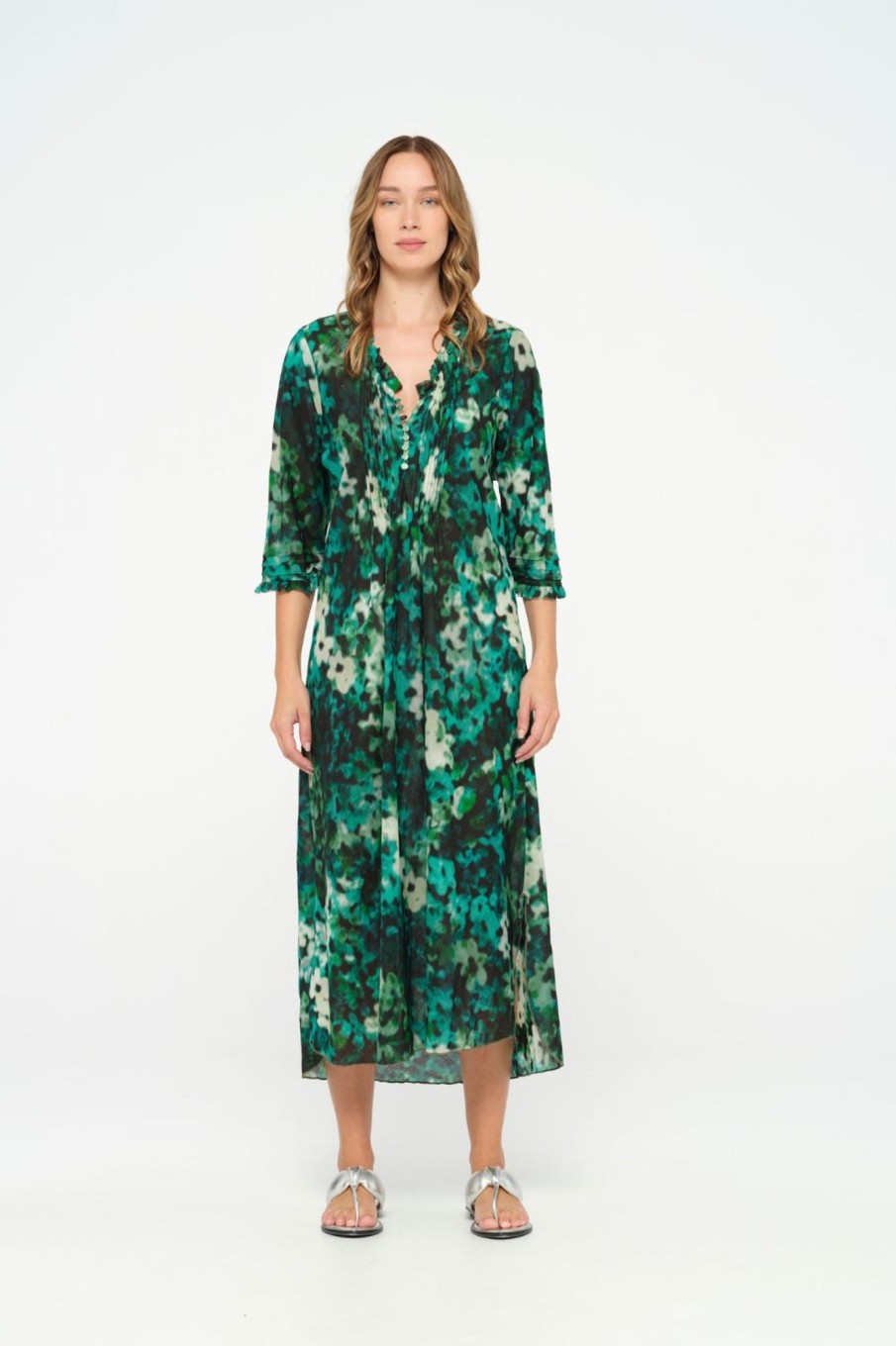 Dresses Oneseason | Long Poppy Dress | Seagrass Bay | Emerald