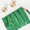 Accessories Adorne | Abbey Multi Pleat Pouch | Green