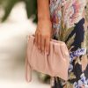 Accessories Adorne | Abbey Multi Pleat Pouch | Rose