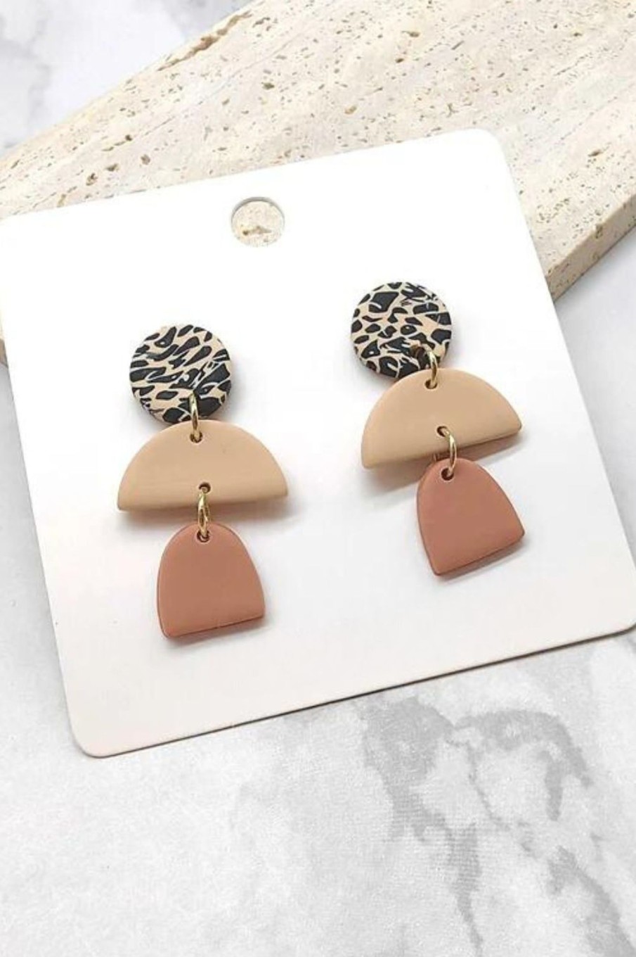 Accessories Silvermaple Collection | Margaret Clay Earrings | Nude Multi