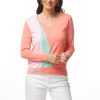 Tops LD+Co | Geometric V Neck | Coral