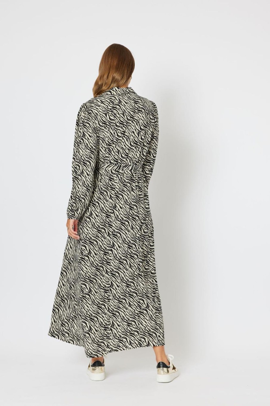 Dresses Gordon Smith | Animal Dress With Green Trim | Animal