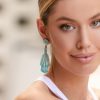 Accessories Adorne | Beaded Tassel Event Earrings | Teal