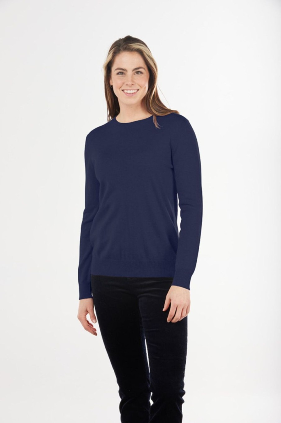 Tops Bridge u0026 Lord | Essential Crew Neck Pullover | Navy