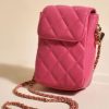 Accessories Adorne | Dakota Quilted Mini Crossbody Bag | Hot Pink