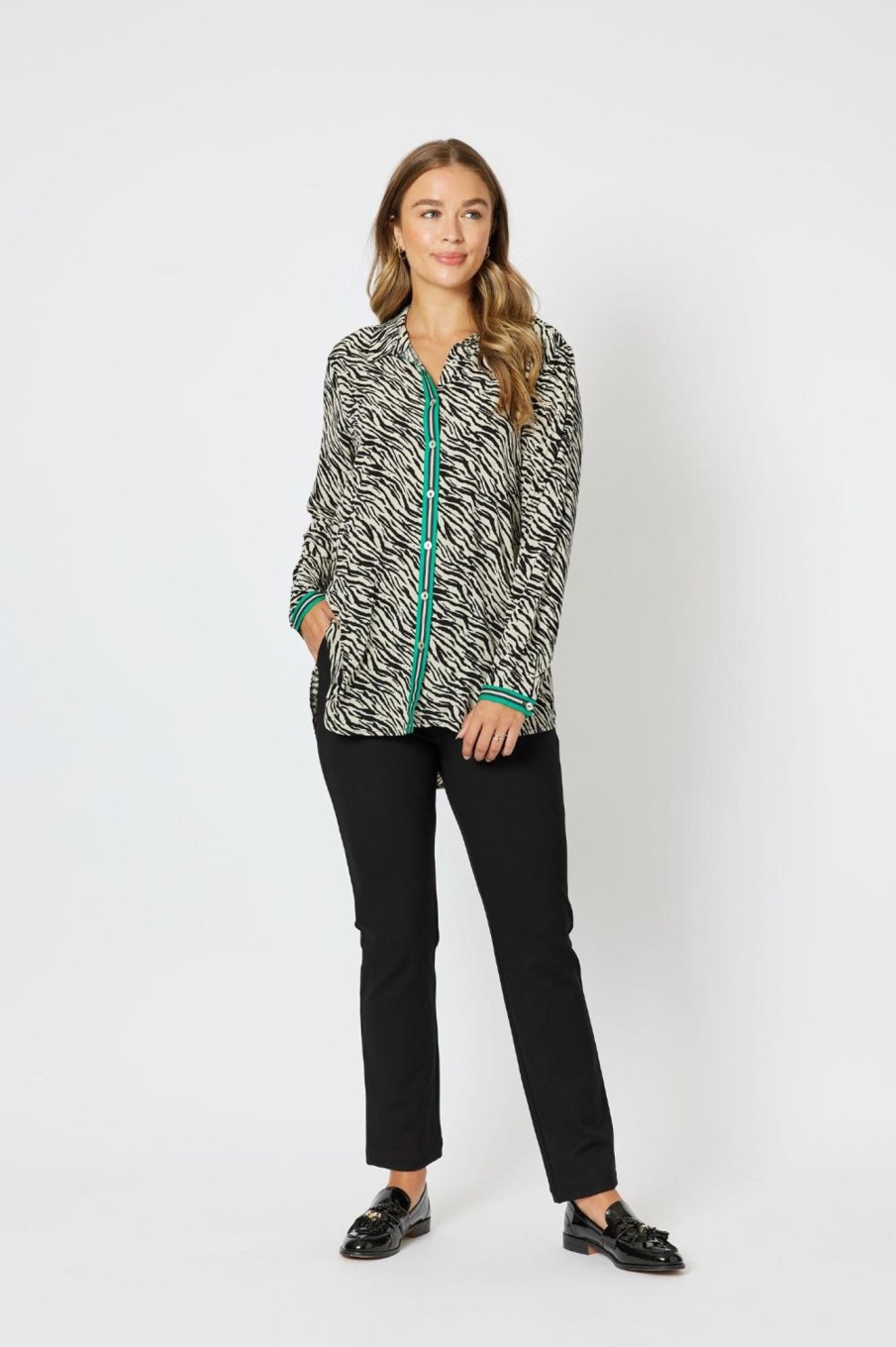 Tops Gordon Smith | Animal Shirt With Green Trim | Animal