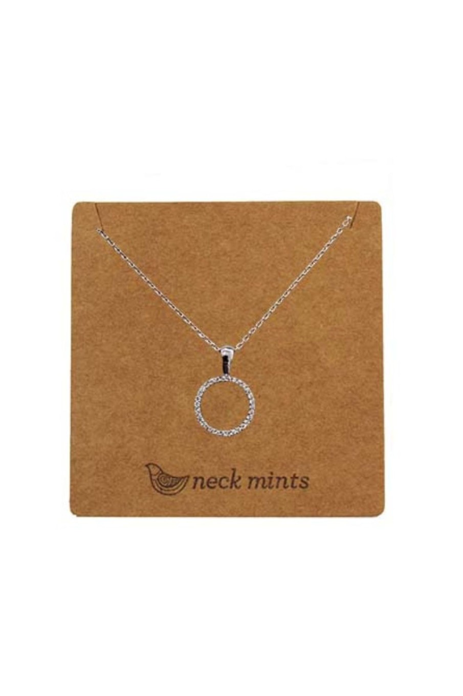 Accessories Fabienne | Neck Mints Cubic Open Circle Necklace | Silver