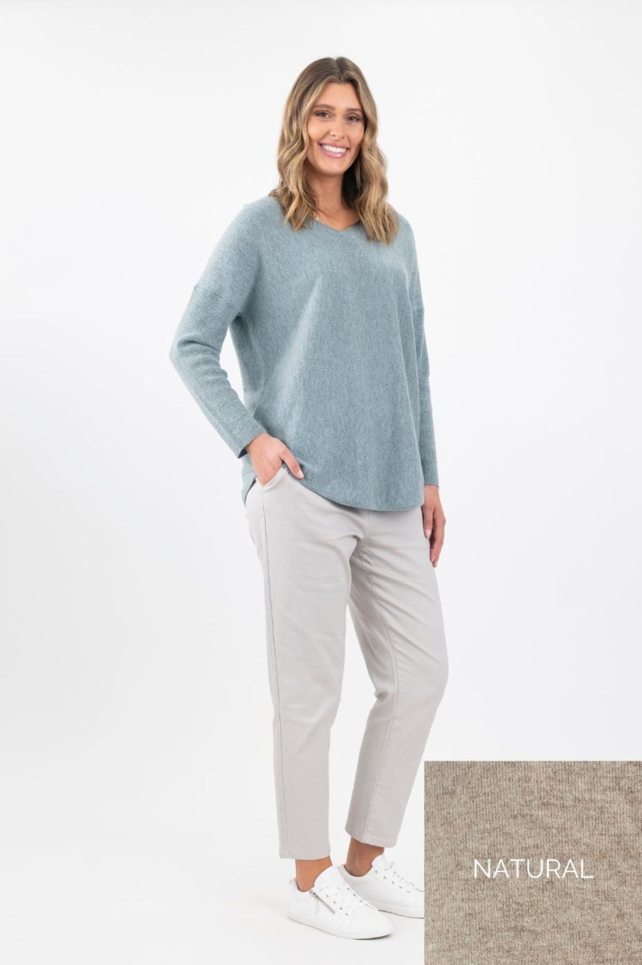 Tops Maglia | Cashmere Blend V Neck | Natural