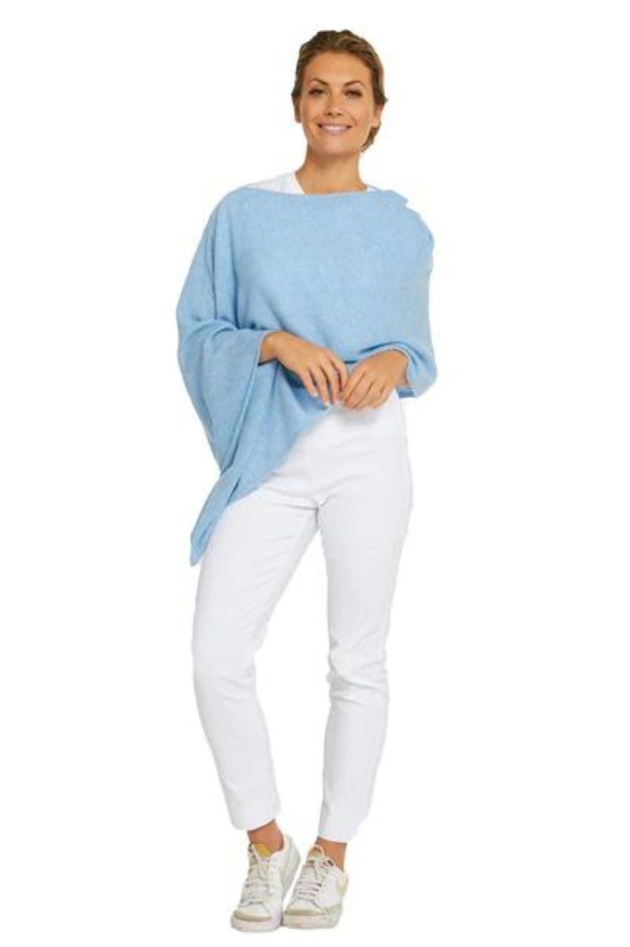 Tops Esperance u0026 Co | Cashmere Topper | Sky Blue