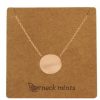 Accessories Fabienne | Neck Mints Plain Disc Necklace | Rose Gold