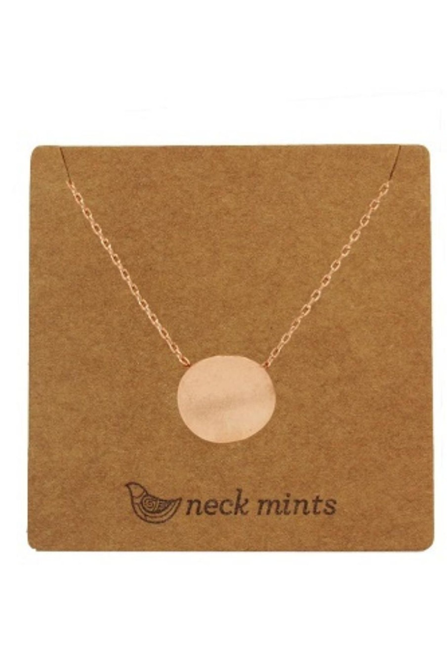 Accessories Fabienne | Neck Mints Plain Disc Necklace | Rose Gold