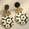 Accessories Silvermaple Collection | Ruth Floral Earrings | Black/Gold