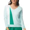 Tops LD+Co | Geometric V Neck | Aqua