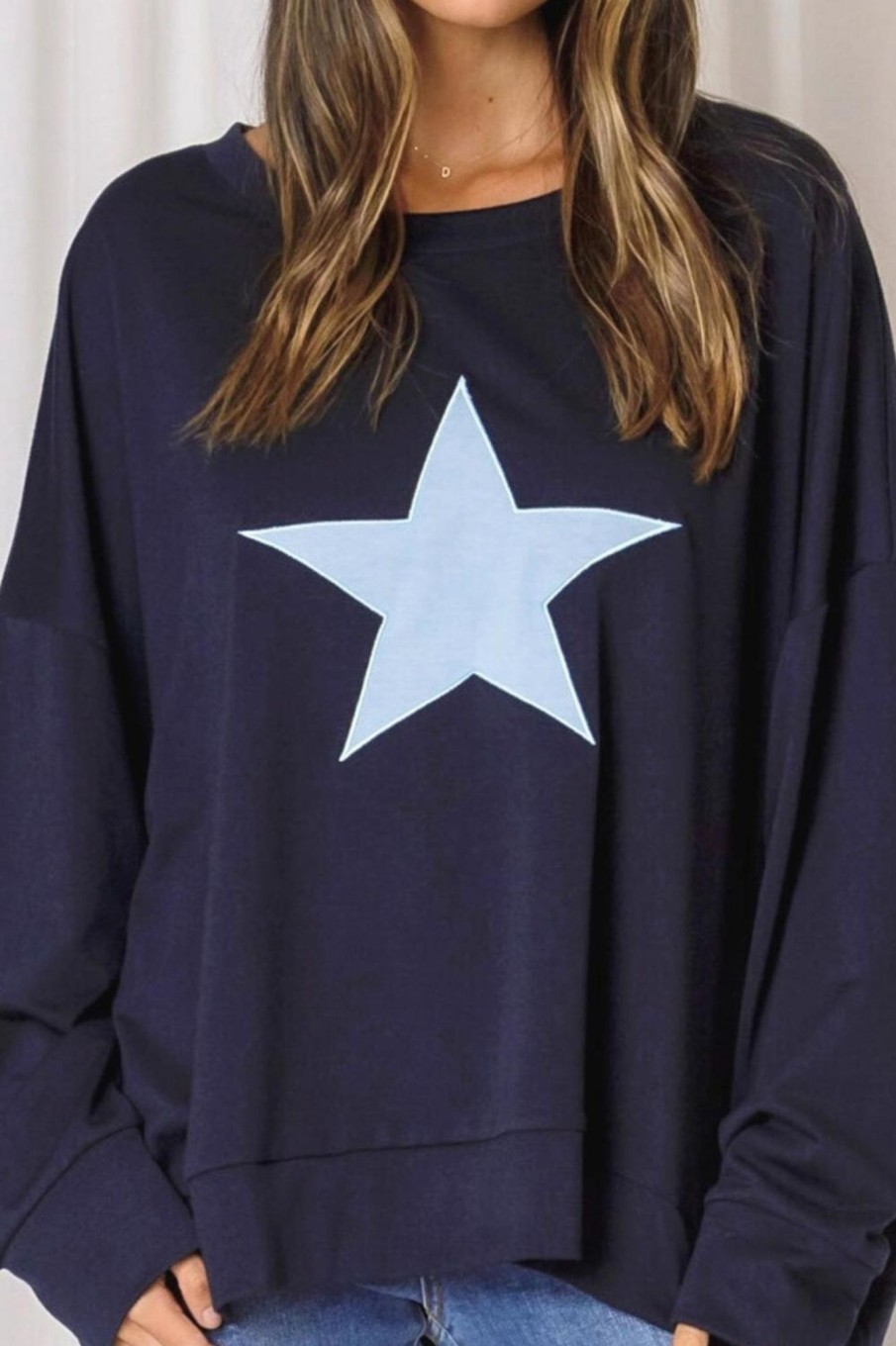 Tops Fashion Express | Bonnie Star Sweat | Ink/Blue