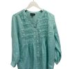 Tops Maglia | Pintuck Shirt 3/4 Sleeve | Emerald