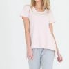 Tops 3rd Story | Brighton Crew Neck Tee | Blush Marle