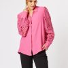 Tops Hammock u0026 Vine | Brodie Lace Shirt | Hot Pink