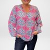 Tops Silvermaple Collection | Allegra Shirt | Paisley Pink Multi