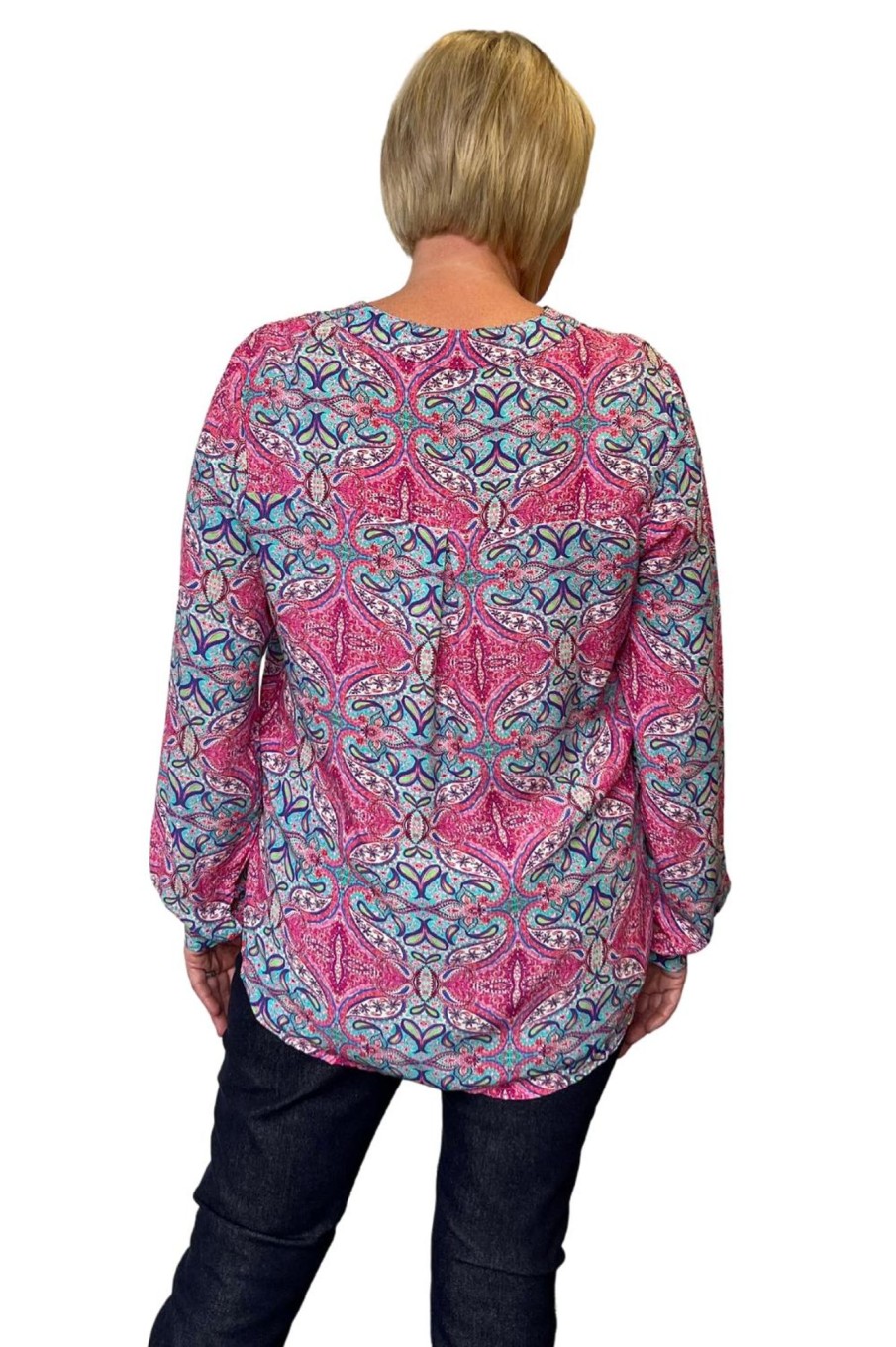 Tops Silvermaple Collection | Allegra Shirt | Paisley Pink Multi