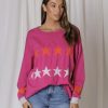 Tops Fashion Express | Matilda Crew Neck Sweat | Fuchsia