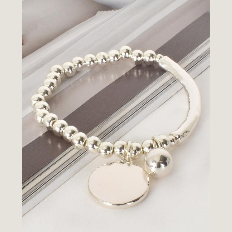 Accessories Adorne | Essential Ball Disc Bracelet | Silver